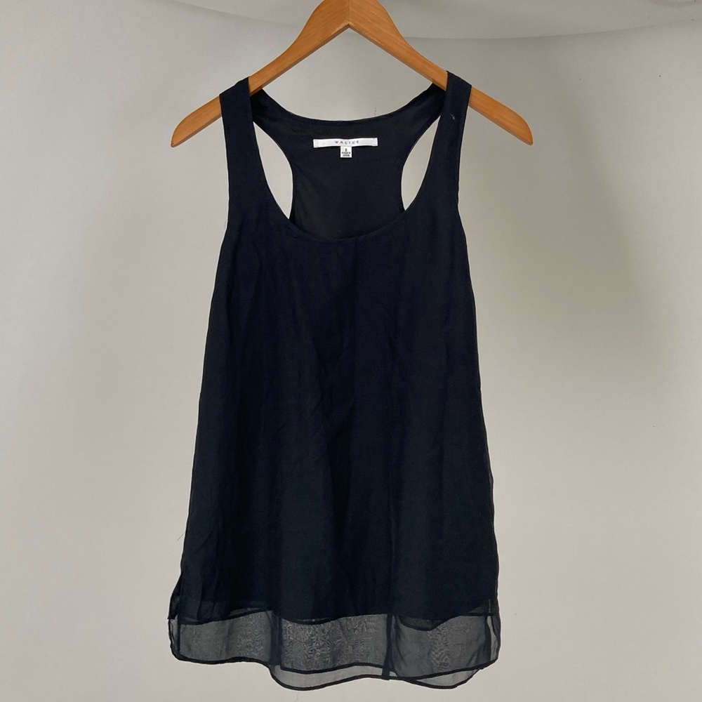 Walter | Black Silk Tank Top